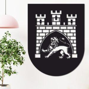 Герб Львова чертеж для лазера DXF