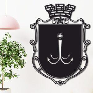 Герб Одессы – чертеж для лазера DXF / Герб одесской области