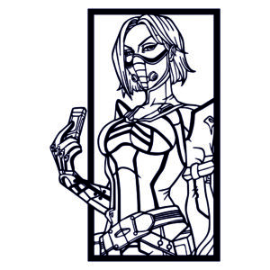 Панно - "Вайпер з Valorant" Макеты для лазерной резки DXF