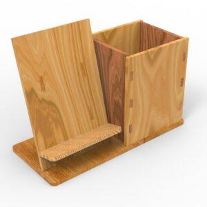 Органайзер с подставкой для телефона (чертеж DXF для лазерного станка)