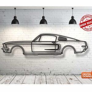 MUSTANG gt390 hkn var – Панно, чертеж в DXF формате