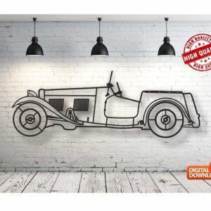 OLD CLASSIC CAR – Панно, чертеж в DXF формате