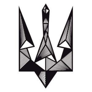 Тризуб - чертеж панно DXF, CorelDRAW
