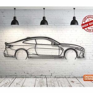 BMW m4 csl – Панно, чертеж в DXF, DWG, SVG формате