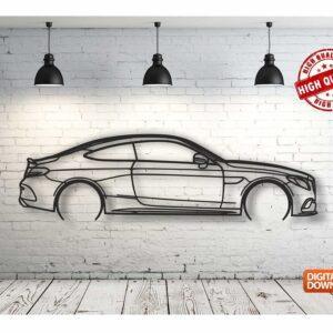 Mercedes c300 coupe – Панно, чертеж в DXF формате